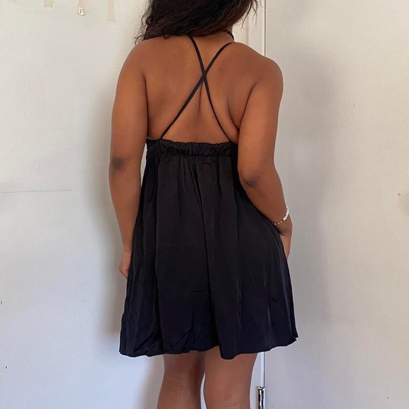 Dainty Black Summer Dress - Picture 3 of 4